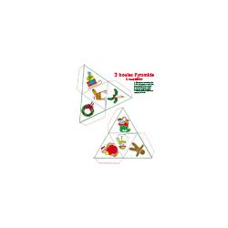 Boules pyramide à imprimer pour Noël