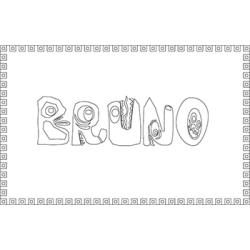 coloriage Bruno lettre zoo
