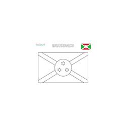 Coloriage du drapeau du Burundi