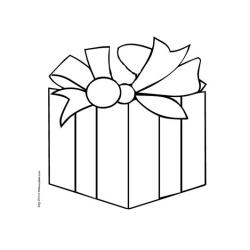 dessin à colorie d'un cadeau