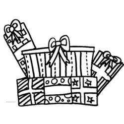 Coloriage de cadeaux dessin 5