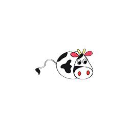 Modèle de vache pour cadre champêtre