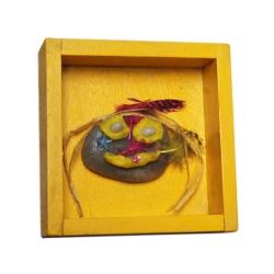Tableau: tête façon art primitif