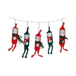 Une guirlande de lutins qui forme un calendrier de Noël. Les enfants adorent découvrir les petites surprises du Calendrier de Noël. Les petits lutins du calendrier peuvent être préparés avec vot