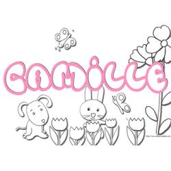 coloriage prénom Camille
