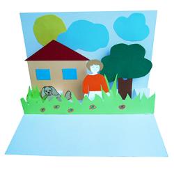 carte pop up maison et jardin