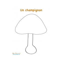 Dessin du gros champignon pour la mosaïque