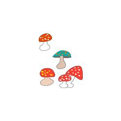 graphisme champignons automne