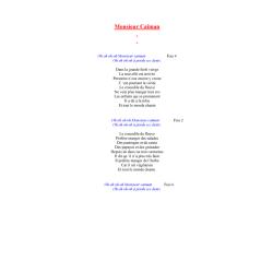 chanson -   Monsieur caïman