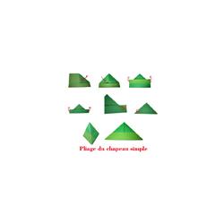 Mode de pliage du chapeau triangle