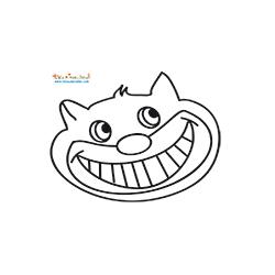 Coloriage du chat d'Alice