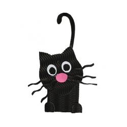 Chat noir en carton ondulé