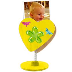 Clip coeur peint et décoré de strass