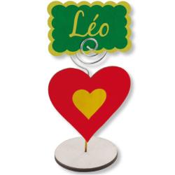 Clip coeur marque-place, pense-bête