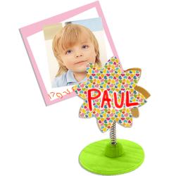 Clip marque-place fleur et Magic paper