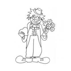 Coloriage d'un clown du cirque