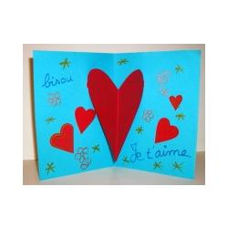 Fabriquer une carte coeur animée coeurs