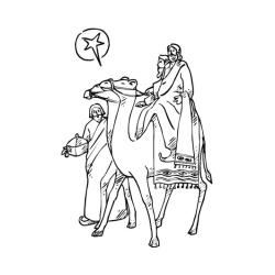 Colorier les rois mages et la galette