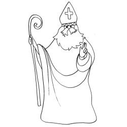 Coloriage de saint Nicolas