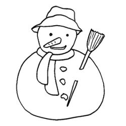 Coloriages de Noël : bonhomme