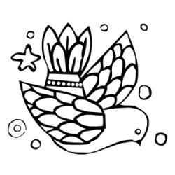 coloriage de la colombe de Noël 