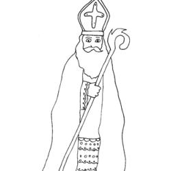 Coloriage saint Nicolas : dessin 1