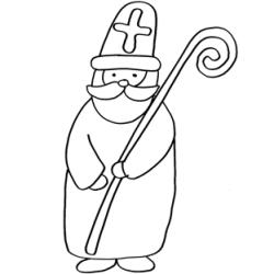 Coloriage de saint Nicolas : dessin 13