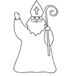 Coloriage du dessin 14 de saint Nicolas