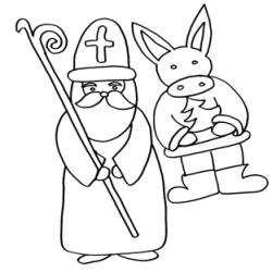 Saint Nicolas et son âne