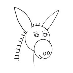 Coloriage âne