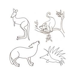 Coloriages des animaux d'Australie