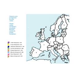 Colorier les étapes de la construction de l'Union Européenne