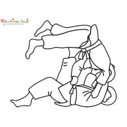 Un coloriage sur le Judo