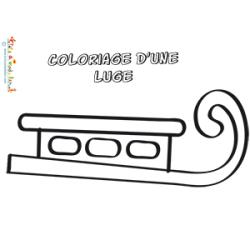 Coloriage d'une luge simple