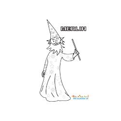 Dessin de Merlin à colorier