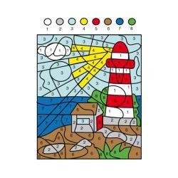 La mer : Coloriage numéroté