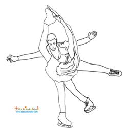 Coloriage de patinage danse 