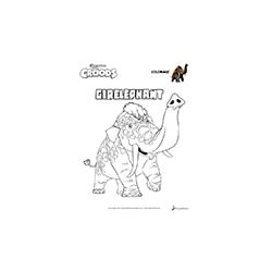 Coloriage Girelephant - Les Croods