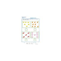 exercice 1 pour apprendre à compter les choses sur un tableau GS 