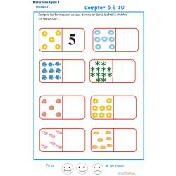 Imprimer l'Exercice 4 pour compter les formes sur des dominos Maternelle GS