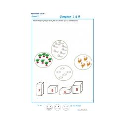 Exercices pour aider les enfants de maternelle à compter puis à associer les chiffres et les quantités 