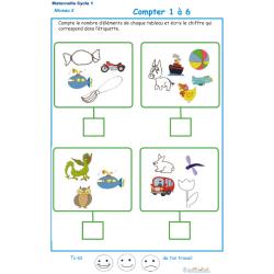 Imprimer l' Exercice 10 de l'ardoise pour apprendre &agrave; compter les objets divers