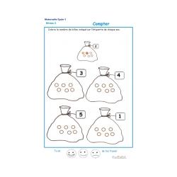 Exercices pour apprendre à compter à la maternelle niveau 2 Moyenne Section 