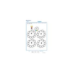 exercice 2 pour colorier le bon nombre de perles MS 