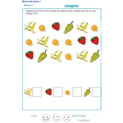 Imprimer l'Exercice 2 pour apprendre à compter maternelle niveau 3