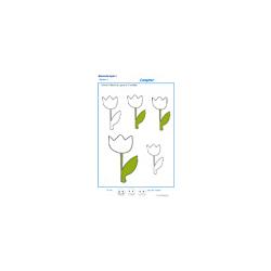 Compter et colorier les fleurs