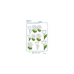 colorier le bon nombre de fleurs MS