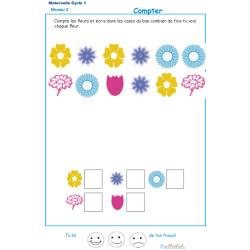 Imprimer l'exercice 5 pour apprendre &agrave; compter maternelle niveau 2