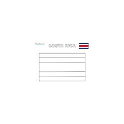 Coloriage du drapeau du Costa Rica