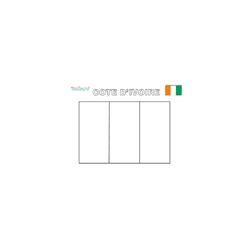 Coloriage du drapeau de la cote d'Ivoire